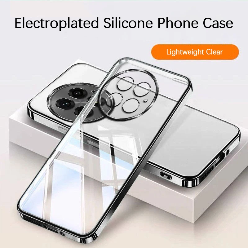 Ultradünne, plattierte Handyhülle 13T 13S 5G, transparent, stoßfest, Silikon, weich, hochwertiges TPU – Bild 4
