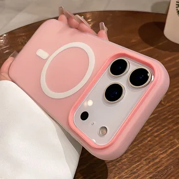 iPhone 17 Pro: Luxuriöse 2-in-1 magnetische stoßfeste Hülle Flüssigsilikon Magsafe Bumper Cover