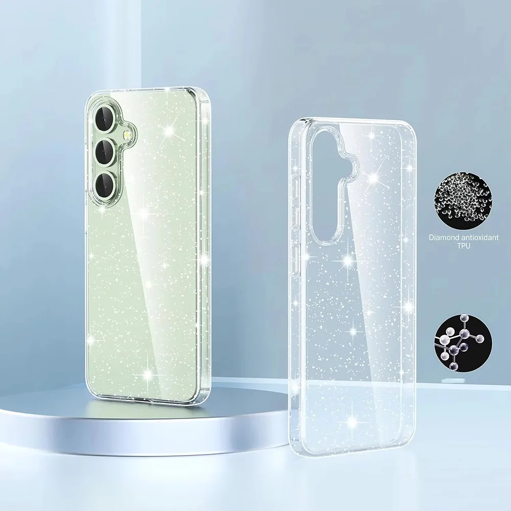 Glitzer Handyhülle Transparente Schutzhüllen – Bild 3