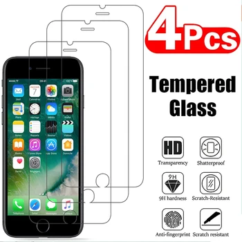 iPhone SE (2020/2022): HD-Schutzglas / 6S 7 8 Plus 2/4 Stück transparente Displayschutzfolie 9H