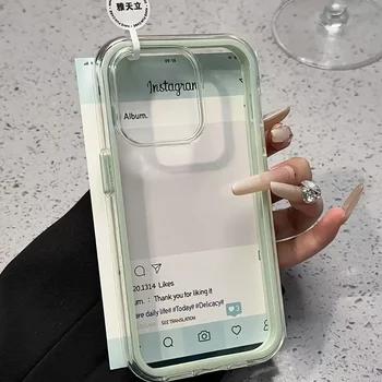 iPhone Air: Luxuriöse Candy-Farben-Rahmen-Telefonhülle mit klarer Rückseite, stoßfeste Acryl-Stoßstangenabdeckung