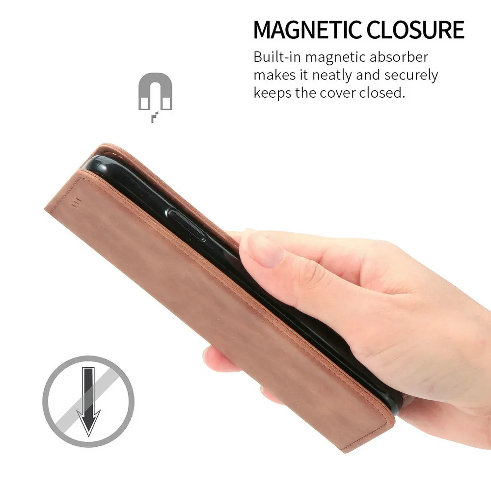 Premium Flip-Hülle Luxus-Leder 360° Schutz Buchhülle Handyhülle Smart Magnet Capa – Bild 3