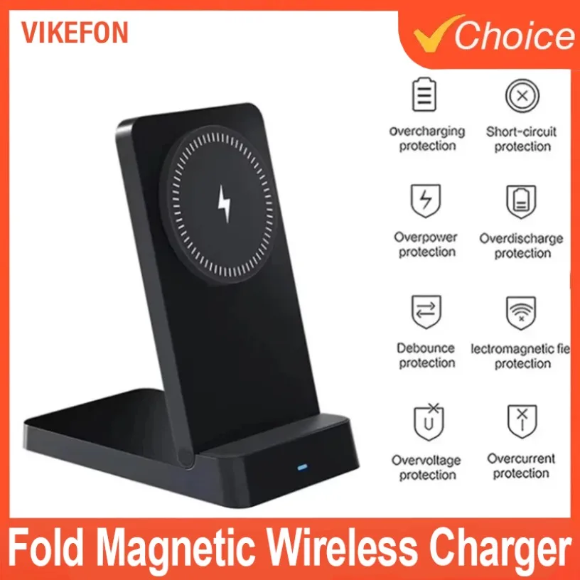 Magnetische Schnellladestation 15W Kabelloses Ladegerät Desktop Faltbarer Smartphone-Halter für Magsafe iPhone 16 15 14