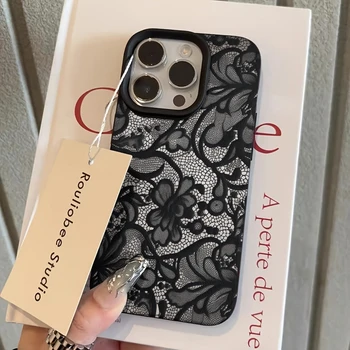 iPhone 16: Sexy Spitze Muster Telefon Fall 17Air 16 15 14 Plus 13 12 11 17 Pro max 16 Plus Silikon Stoßstange Abdeckung Fall Funda