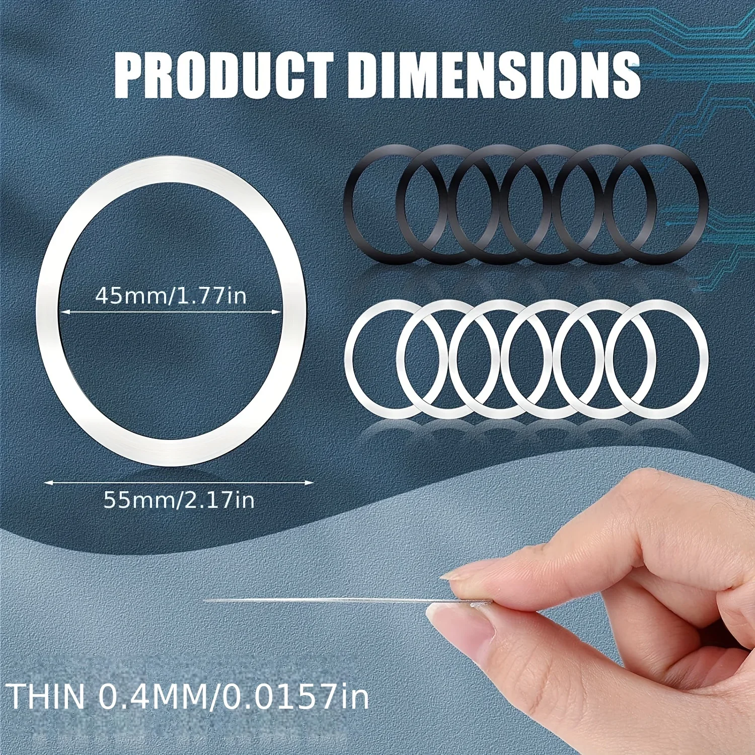 10PCS für Magsafe Magnetische Platte Ring Universal Aufkleber Unterstützung Drahtlose Ladegerät Metall Platte Blatt für iPhone Samsung Xiaomi – Bild 5