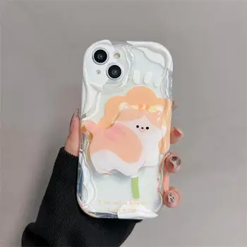 Redmi Note 13 5G: Rosa Lächeln Blumendruck Halterung Hülle Floral Case Cover