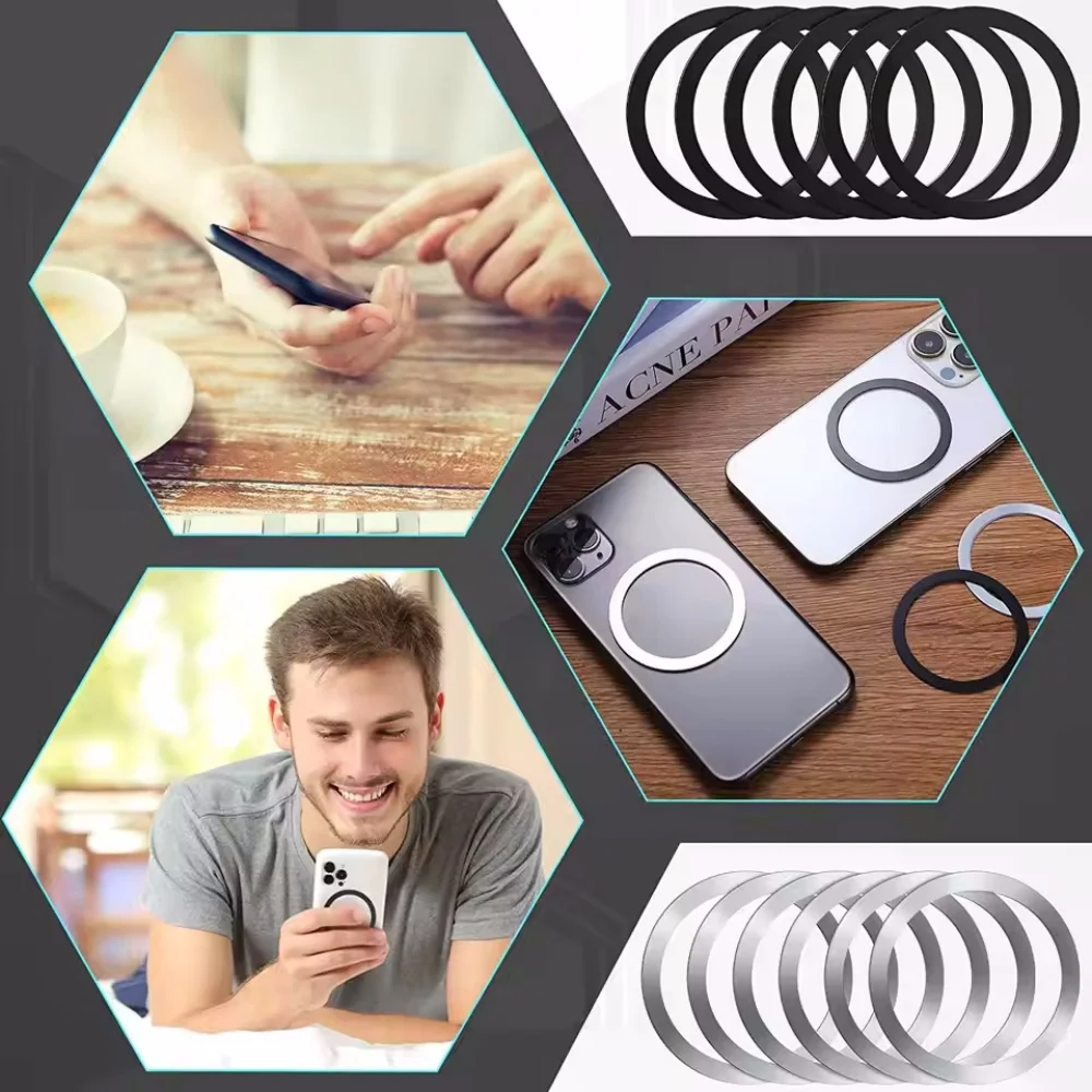 Universal Aufkleber Ring Für Magsafe Drahtlose Aufladen Für iPhone Samsung Huawei Redmi Telefon Magnetische Drahtlose – Bild 6