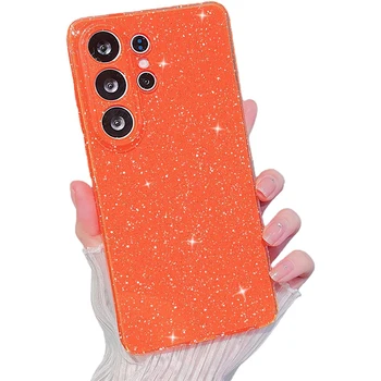 Galaxy S25 Ultra: Glitzerhülle Niedliche Ästhetische Bling Handyhülle für Frauen und Mädchen Zubehör