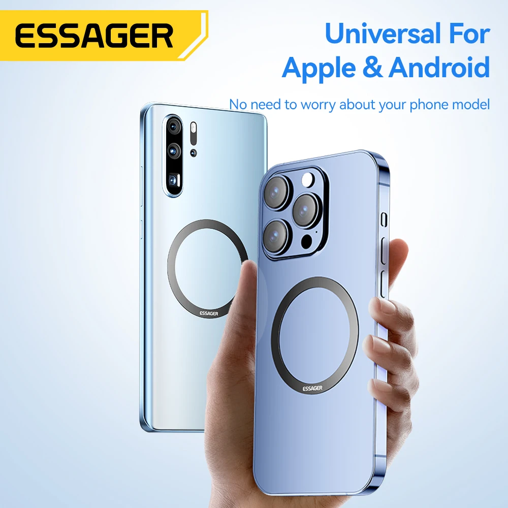 Essager 2 Stück magnetischer Metallring 0,3 mm Universalaufkleber für iPhone 15 14 Pro MagSafe Magnet für Samsung – Bild 6