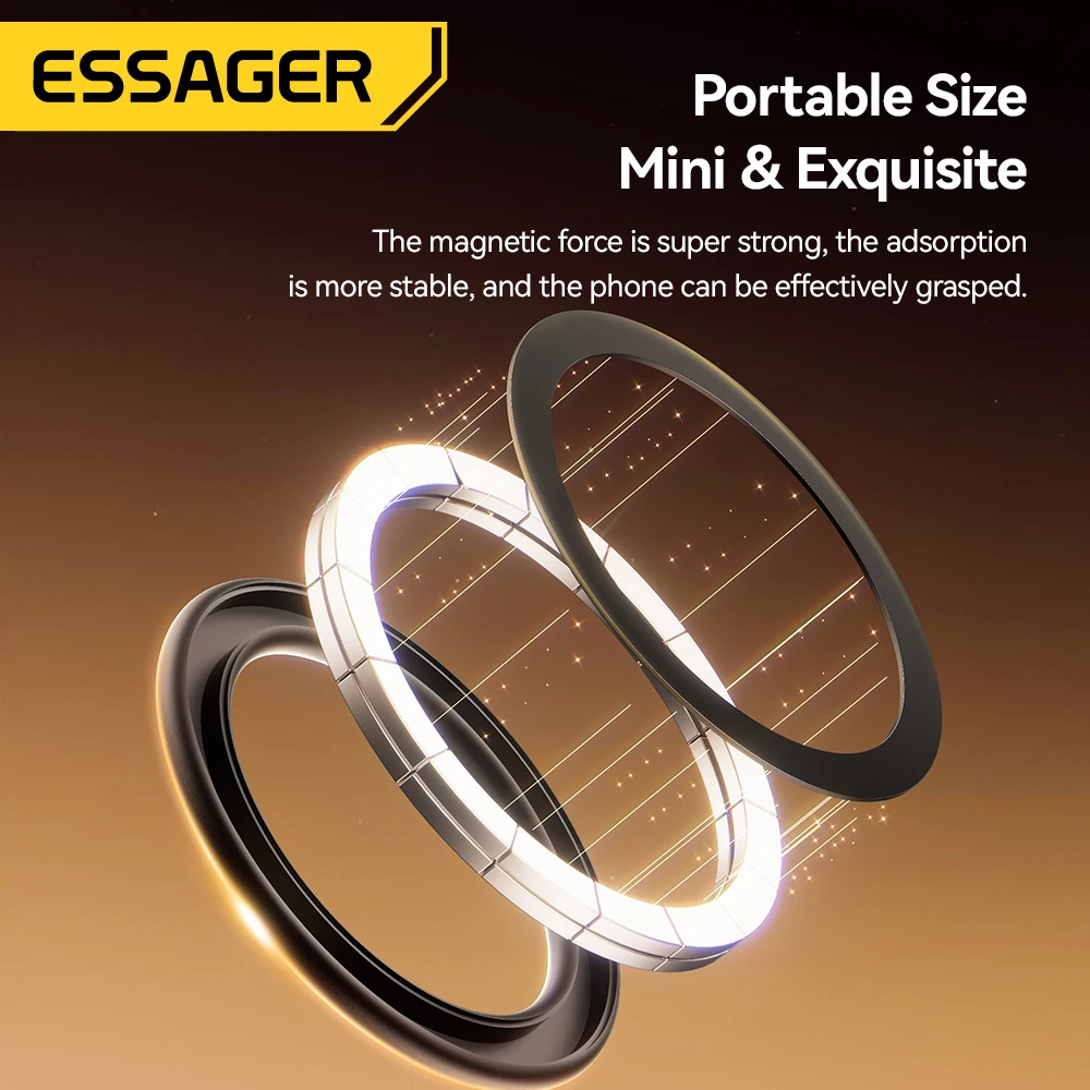 Essager Magnetischer Metallring für Magsafe iPhone 16 15 14 Pro Android-Handys, Plattenaufkleber, Ringe für Magsafe – Bild 3