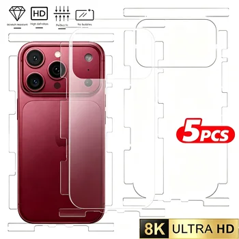 IPhone 16 Pro Max: Rückseite + Rahmen-Hydrogel-Folie, klarer, vollständiger Schutz, Rand, seitlicher