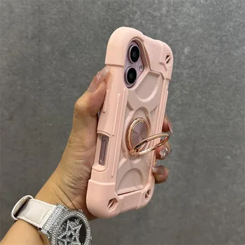 iPhone Air: 3-in-1 Ringhalter Schutzhülle Stoßfest mit Lanyard-Kette