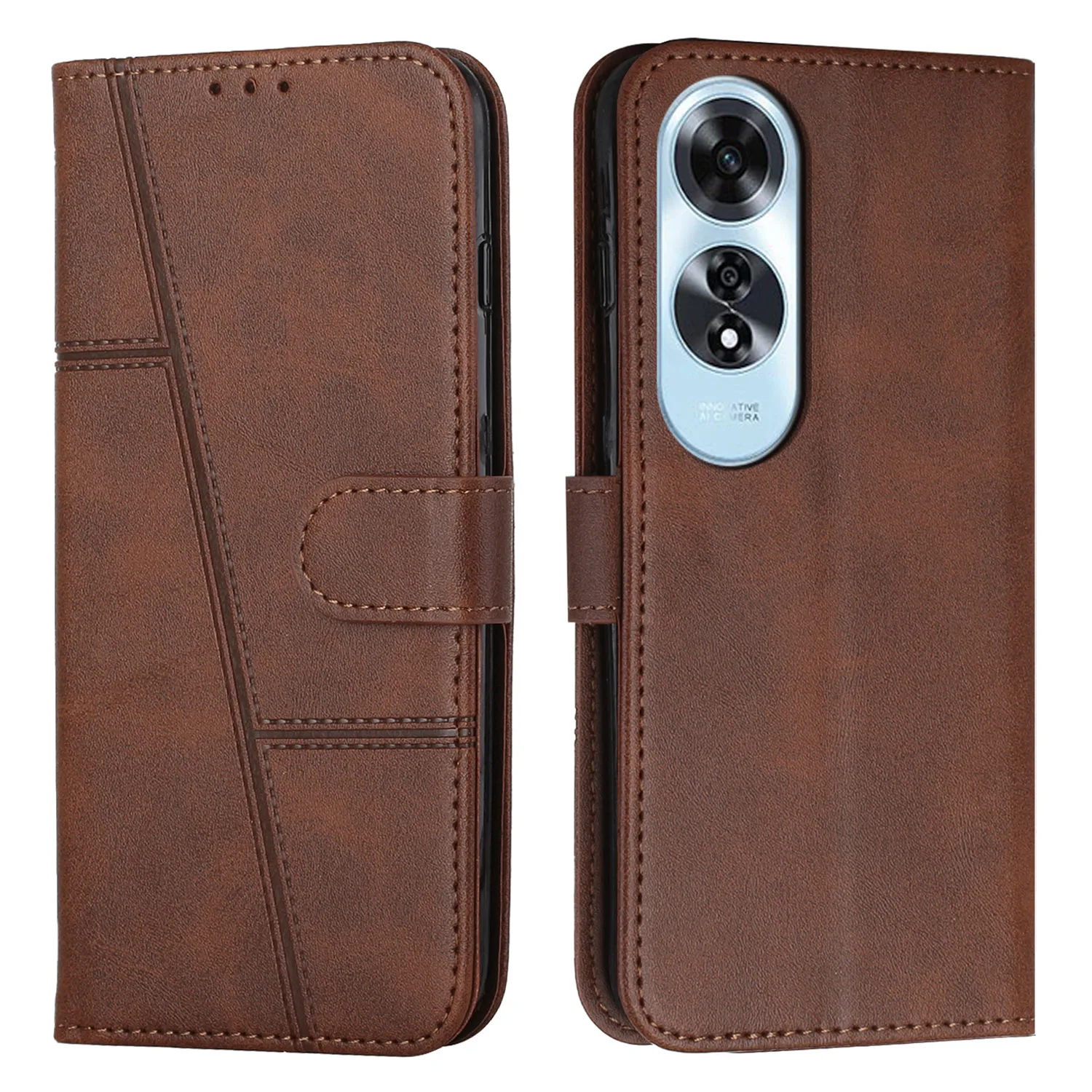 Strap Leder Telefon Fall Brieftasche Buch 13F 12F 11F A5 A3 Pro A5x A60 A79 A98 Karte Flip-Cover – Bild 3