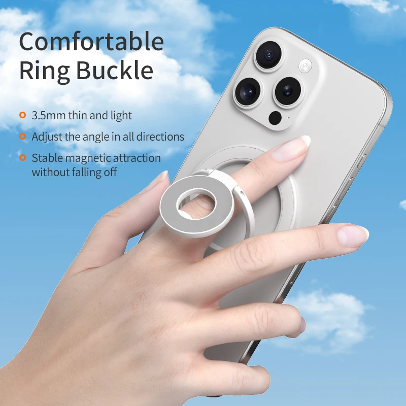 Für MagSafe Doppelseitige Magnetische Telefon Ring Halter Tragbare Falten Handy Ständer Zubehör Grip Halterung Unterstützung Für iPhone – Bild 4