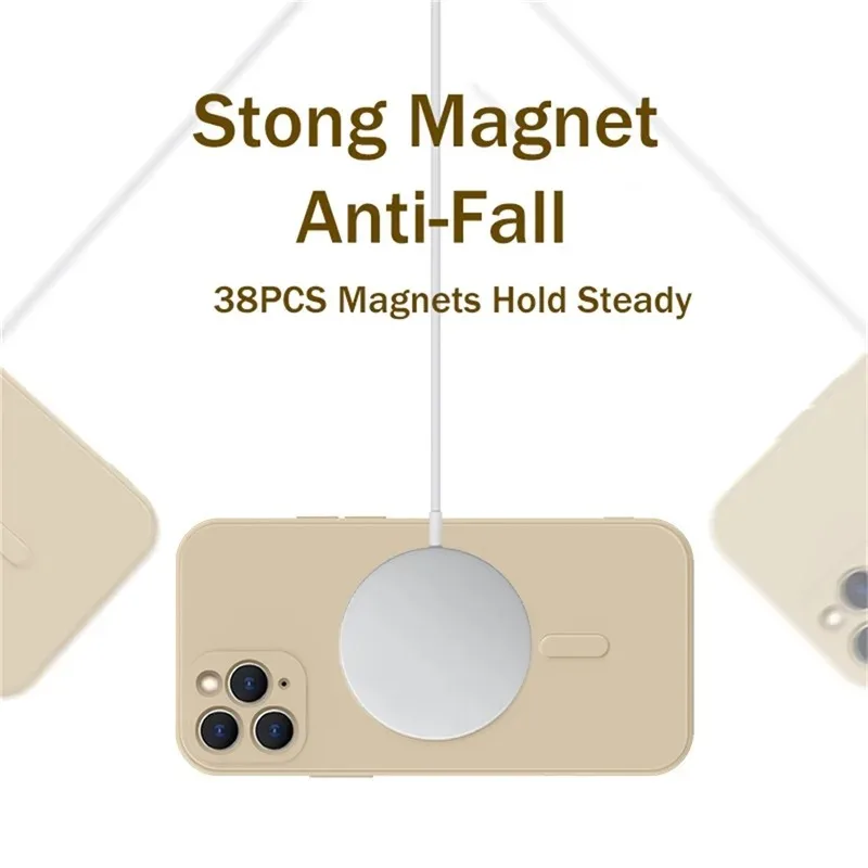 Für Magsafe Magnetische Wireless Charge Hülle Weiche flüssige Silikon-Armbandabdeckung – Bild 2