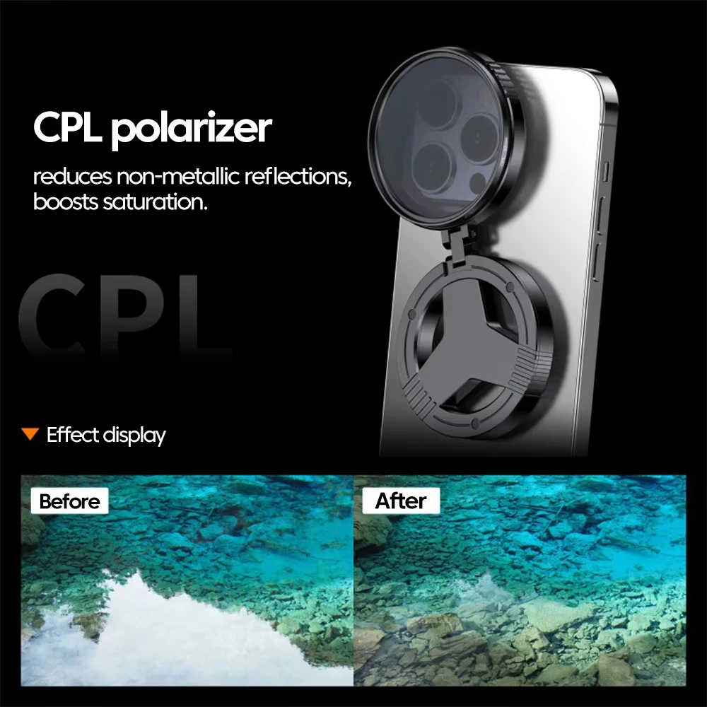 Magnetischer Halter Universeller 52MM CPL-Filter Zirkularer Kameraobjektiv-Polarisationsfilter für Magsafe-Telefone – Bild 5