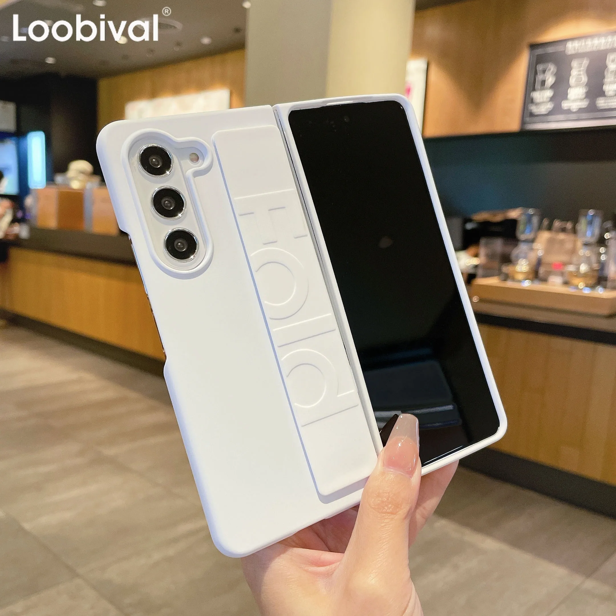 Galaxy Z Fold6: Luxus Weiche Silikon Handgelenk Strap Halterung Telefon Fall Z Falten 7 6 5 4 3 fällen Ultra Dünne Matte Hard