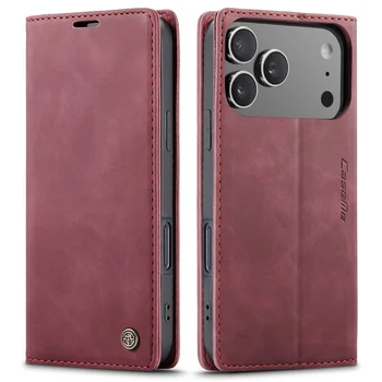 iPhone 17: Flip Wallet Hülle, Leder Magnetische Folio-Abdeckung mit Kartenhalter, Ständer - TPU Hülle