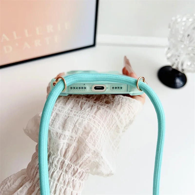 Handyhülle Crossbody verstellbares Lanyard-Gurtseil Softcover – Bild 6