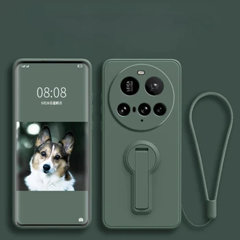 Xiaomi 15: Flüssige Silikon Lanyard Telefon Fall 12S 12X 12T 11T Pro Lite Weiche Stoßfest Stand Zurück