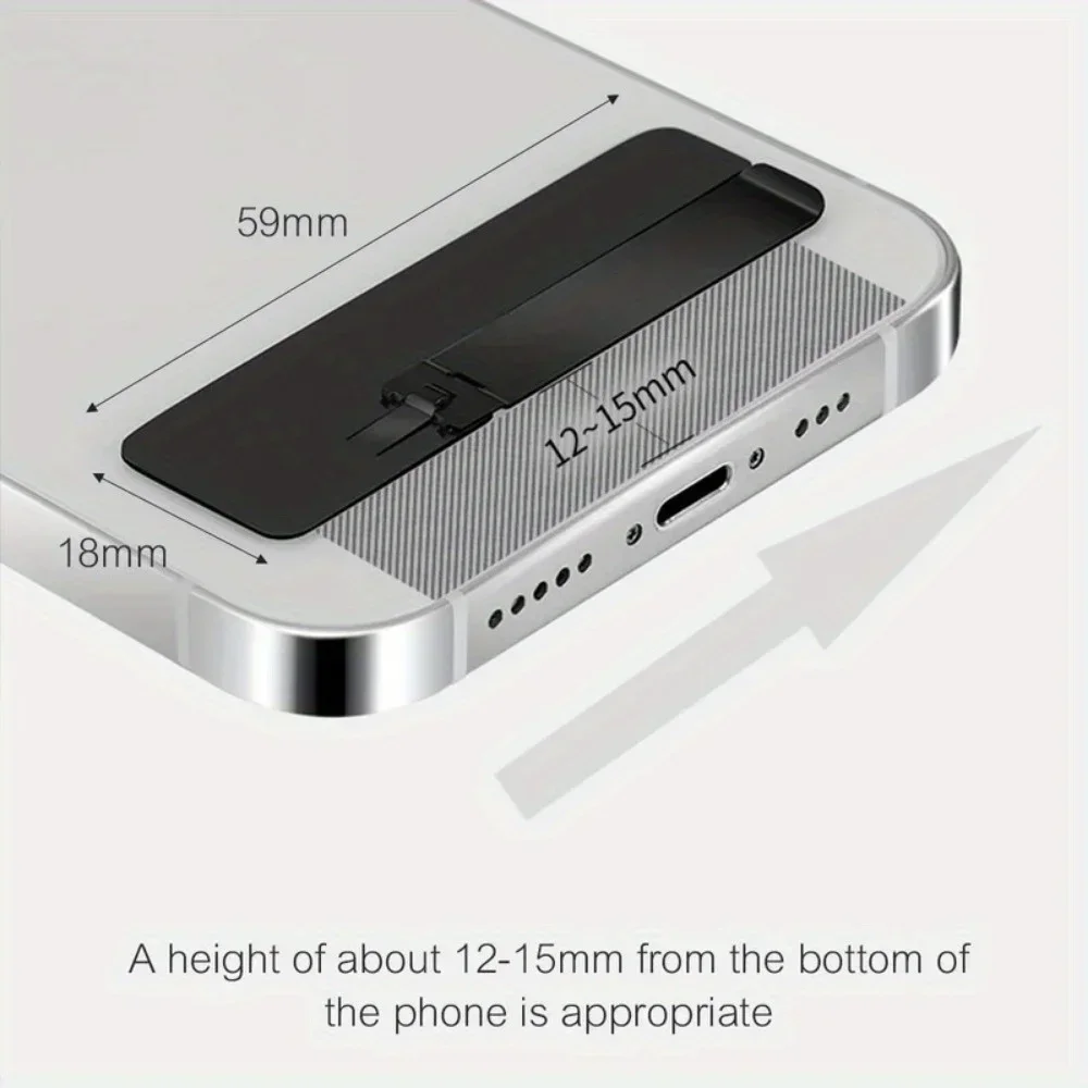 1/2 Stück Ultra Dünner Mini-Handy-Ständer Universeller Desktop-Telefonhalter Metall-Klappständer für iPhone/Samsung – Bild 5