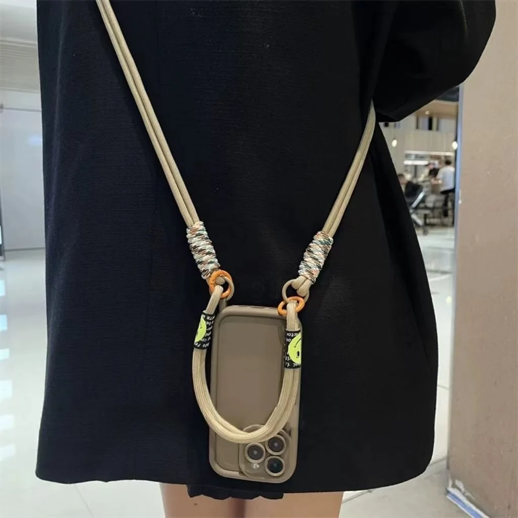 iPhone 13: Umhängetasche mit Lanyard-Halskette, Silikonhülle, Handschlaufenabdeckung