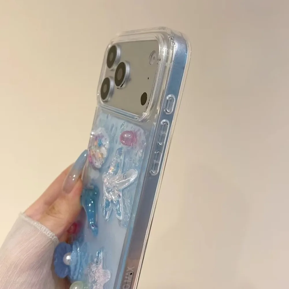 Glitzernde 3D Süße Handyhülle – Bling Seestern Stoßfeste Schutzhülle – Bild 5