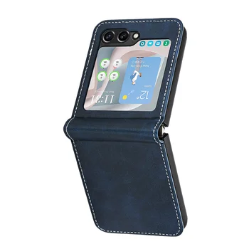 Galaxy Z Flip7: Magnetische Flip-Brieftaschenhülle 6 5 4 3 Flip6 Flip5 Flip4 Flip3 mit Kartenfach und Standfunktion aus Leder