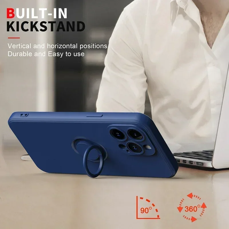 Flüssigsilikonhülle Handyhalter Ringständer Schutzhülle mit Handschlaufe – Bild 2