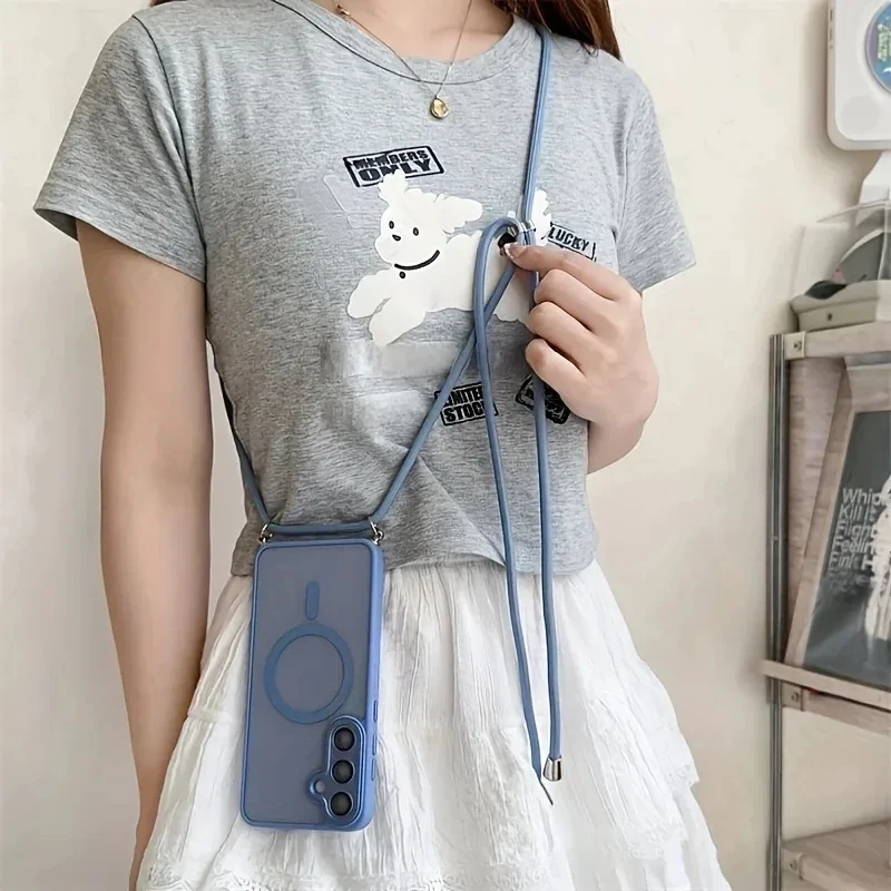 Crossbody Lanyard Magnetische Handyhülle Stoßfeste Schutzhülle – Bild 6