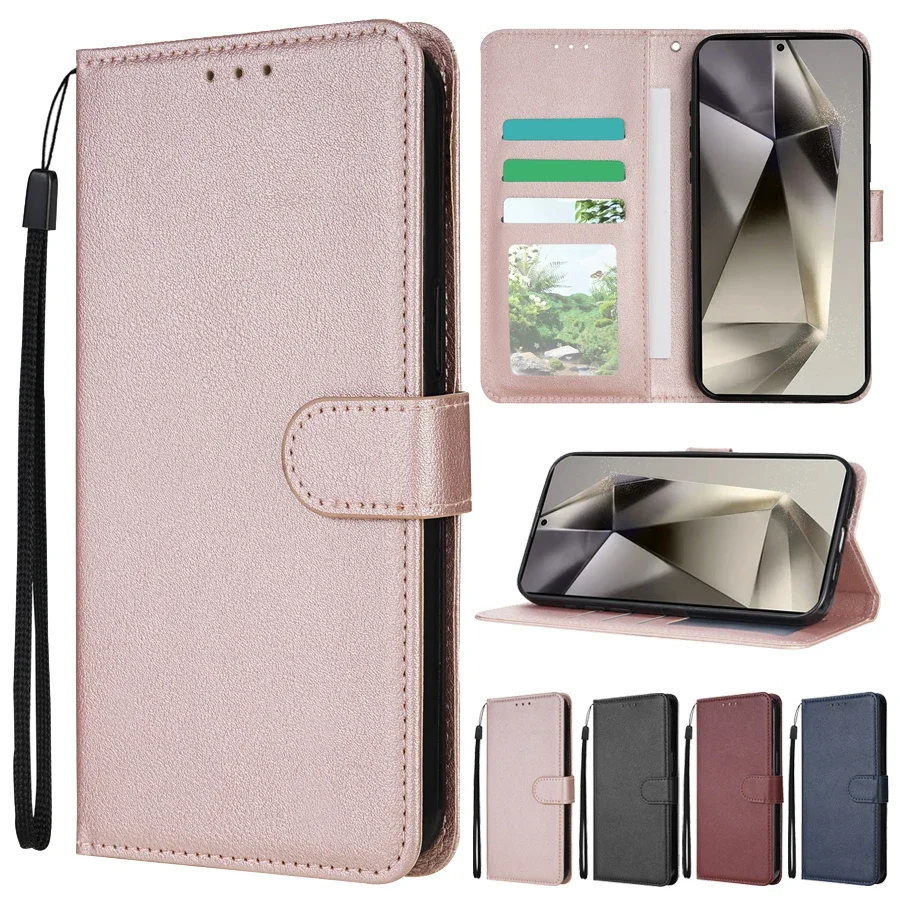 Galaxy S24 Ultra: Brieftasche mit Kartensteckplatz, magnetische Flip-Ledertasche Kartentasche