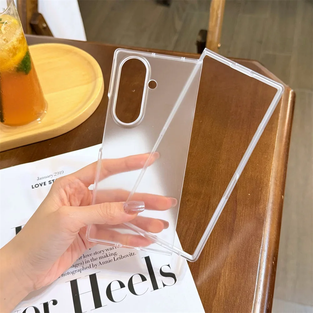 Galaxy Z Fold5: Handyhülle 6 5 4 3 Fold7 Fold6 Fold5 Schutzhülle Harte Rückseite Transparent Ultradünn Schlank Matt