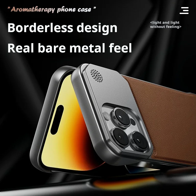 Business-Aromatherapie-Ledertasche, für Magsafe, magnetische rahmenlose Rüstungsabdeckung – Bild 4