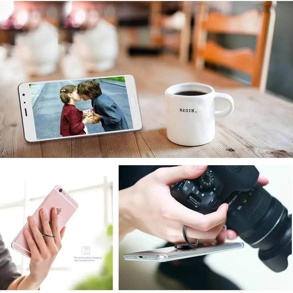 Universeller Fingerring-Halter Ständer für Mobiltelefone Luxuriöser Drehbarer Handy-Rückseiten-Aufkleber-Halter für – Bild 6