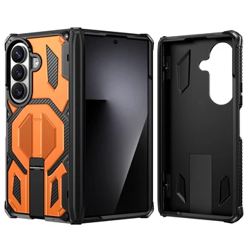 Galaxy Z Fold7: 8 Fold 7 Magnetische Hülle mit Ständer Scharnierschutz Militärischer Schutzgrad Robuste Stoßfeste Schutzhülle