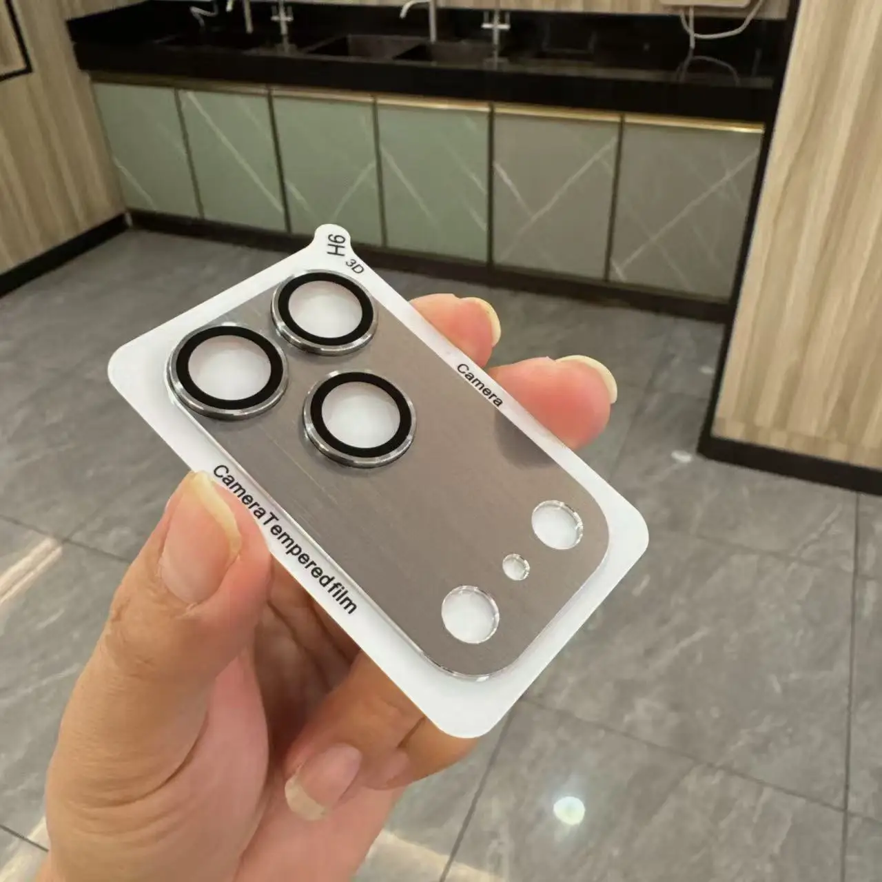 1Set Volle Abdeckung Metall Kamera Schutz Glas Objektiv Abdeckung Glas Objektiv metall Ring Film – Bild 5