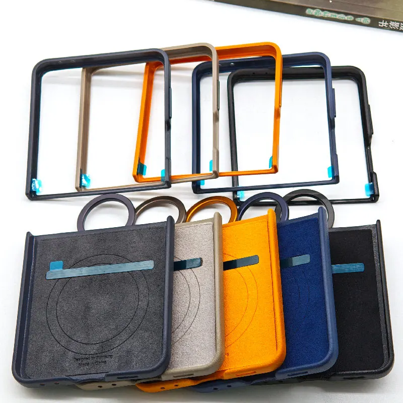 Flip 7 Luxus-Handyhülle Ultradünne Magnetische Öko-Lederhülle Mit Fingerring Schutzhülle – Bild 2