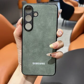 Galaxy S25 FE: Luxuriöse Lammfell-Leder-Handyhülle Weiche Lammfell-Hülle